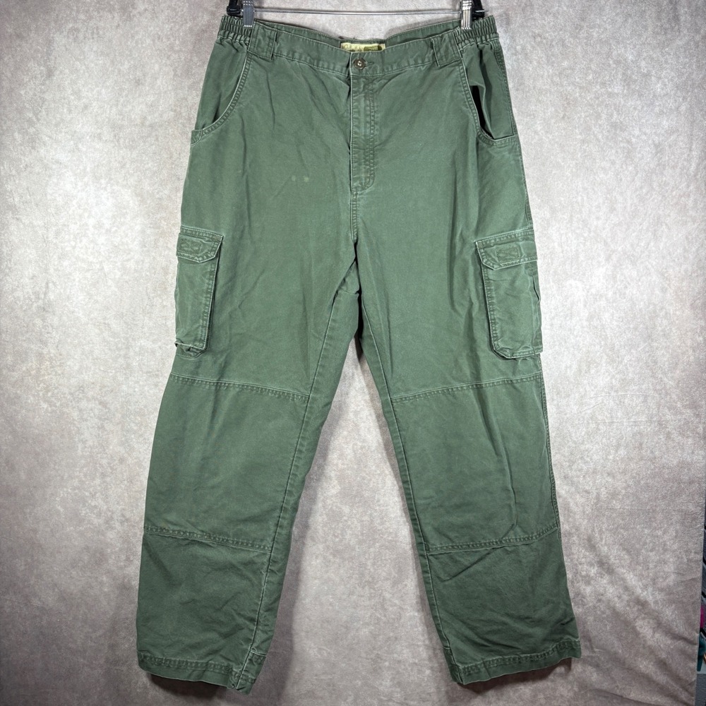 Cabela's Cargo Pants Men 38x32 Green Trail Hiker Cotton Outdoor Utility Tactical
